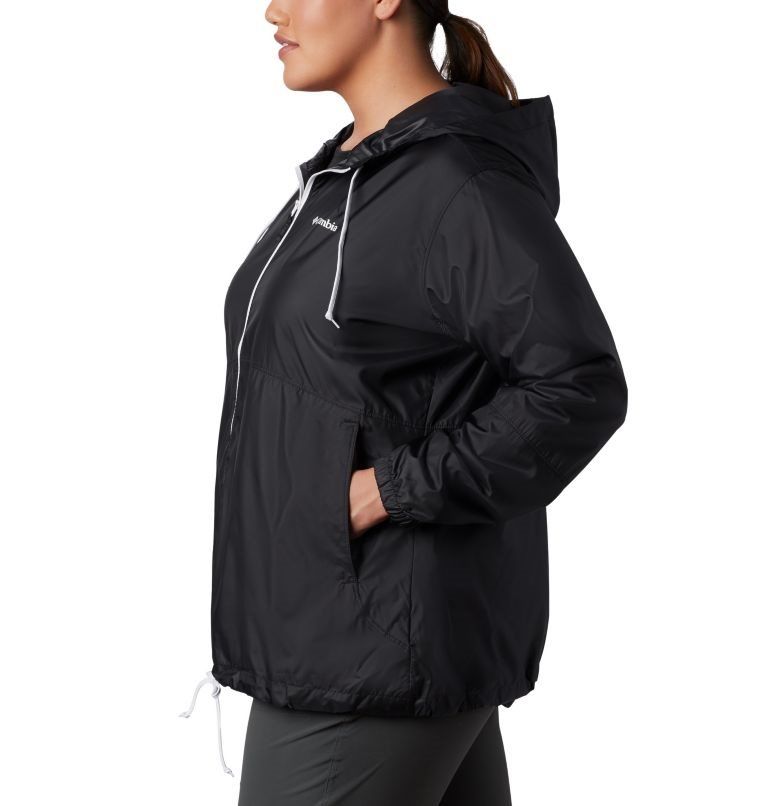 Women's Columbia Flash Forward Windbreaker Jackets Black | Plus Size CA-C354C